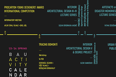 Faculty of Architecture & Design 2024 Spring Activity Calendar